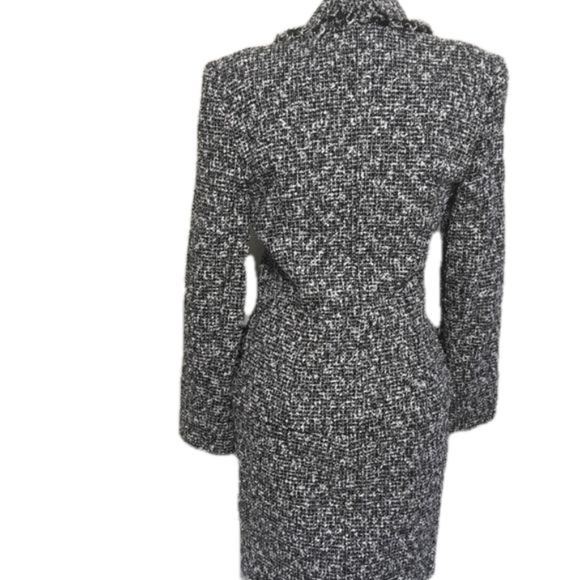 Vintage Alberto Macali Black White Tweed Suit 6 - Picture 4 of 7